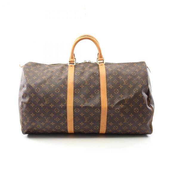 LOUIS VUITTON Brown Monogram Leather Boston Bag - Picture 1 of 10